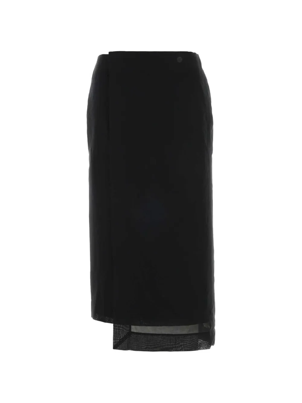 Carven asymmetric wrap midi skirt - Nero