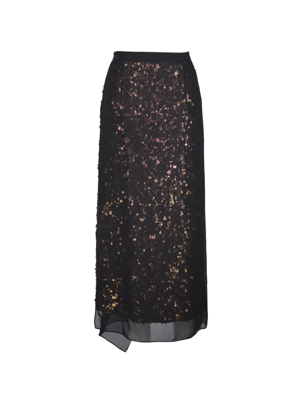 Michael Kors sequin-embellished draped maxi skirt - Nero