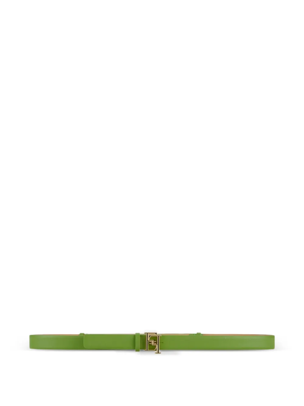 Elisabetta Franchi logo-buckle leather belt - Verde