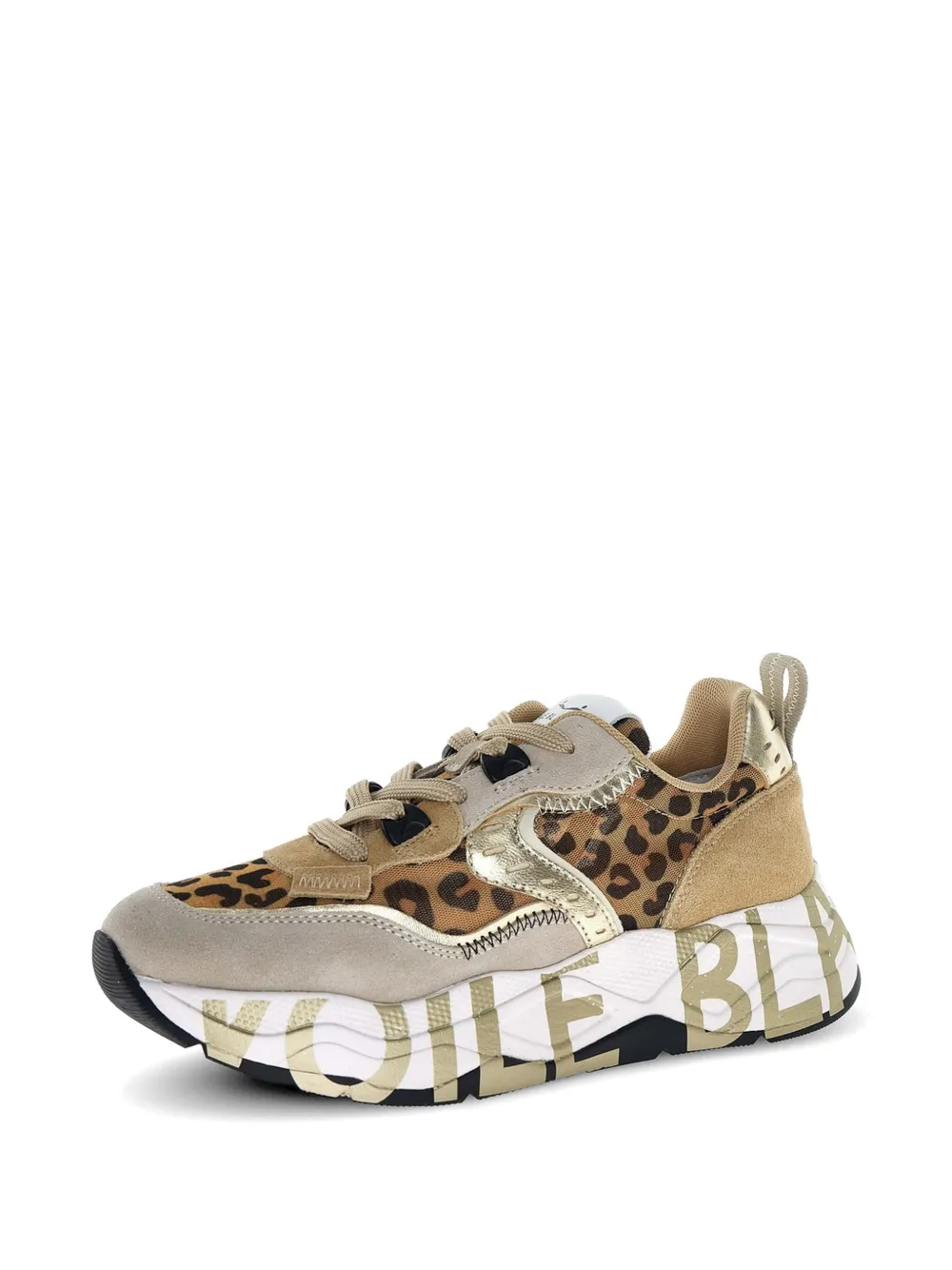 Voile Blanche Club105 leopard-print sneakers Beige