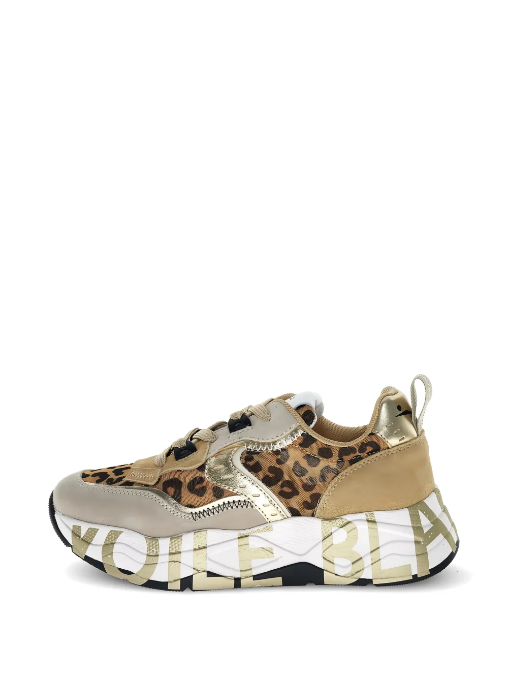 Voile Blanche Club105 leopard-print sneakers Beige