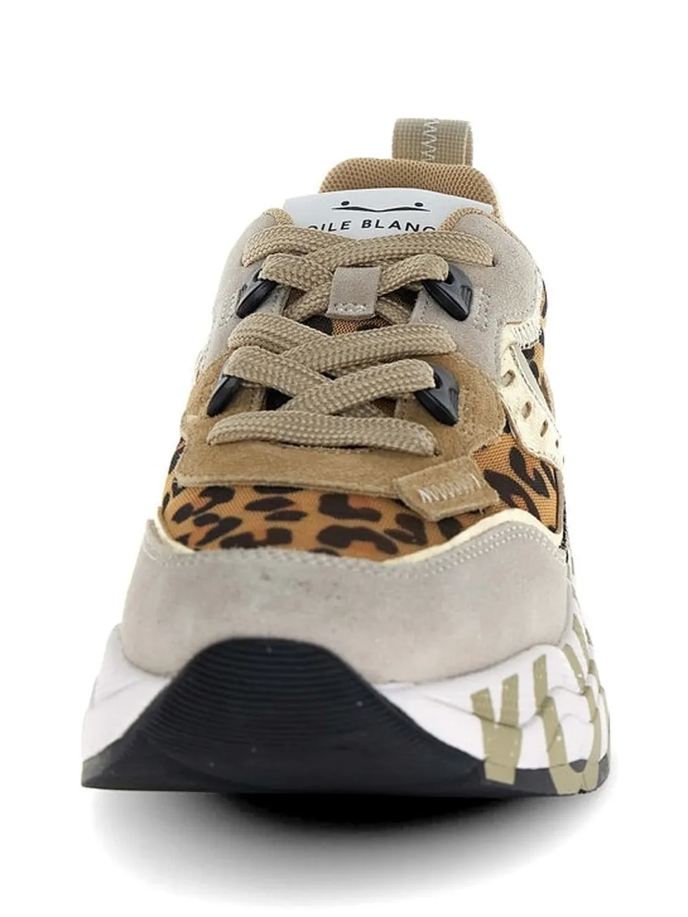 Voile Blanche Club105 leopard-print sneakers Beige