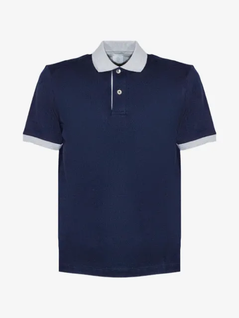 Eleventy contrast-trim polo shirt