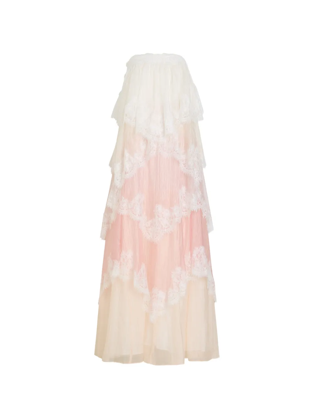 Aje Ophelia lace-trimmed tiered maxi dress - Bianco