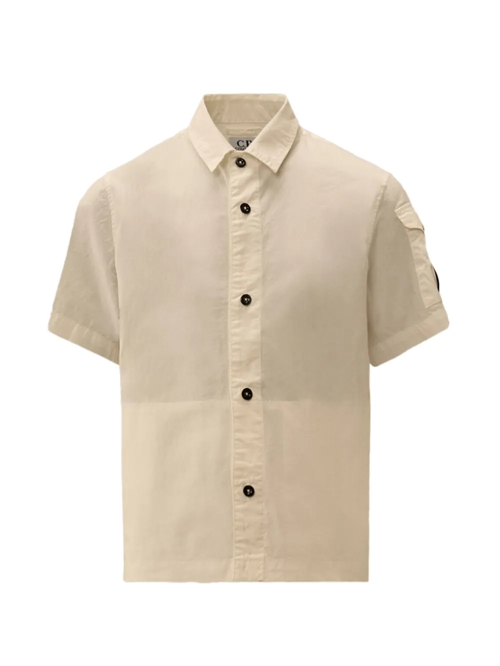 C.P. Company Kids Lens-detail short-sleeve shirt - Bianco