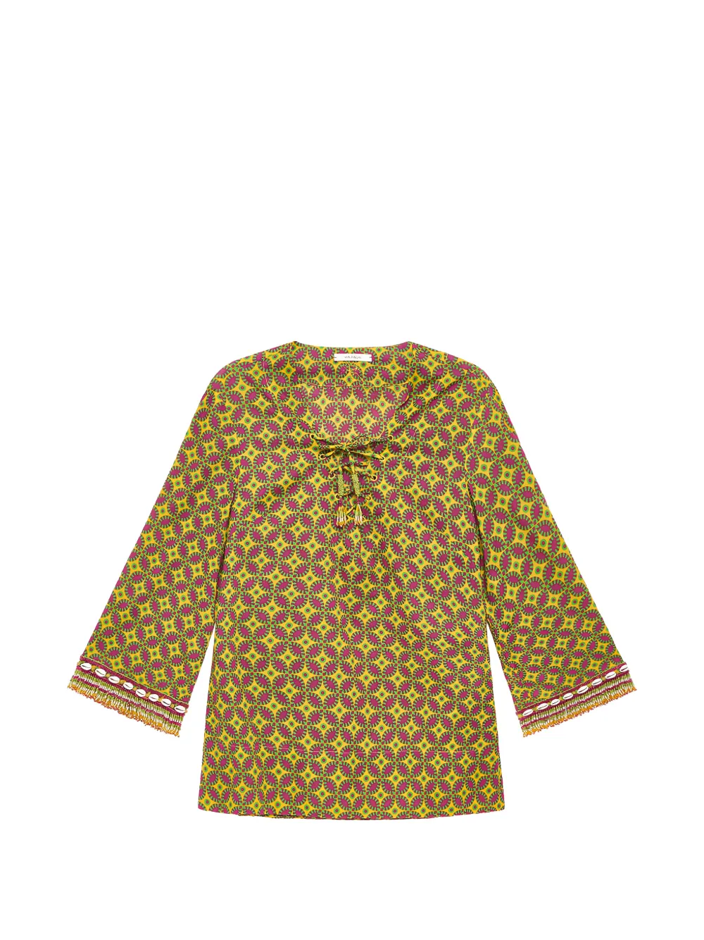 MALIPARMI Floral Spin bead-embellished kaftan - Gelb