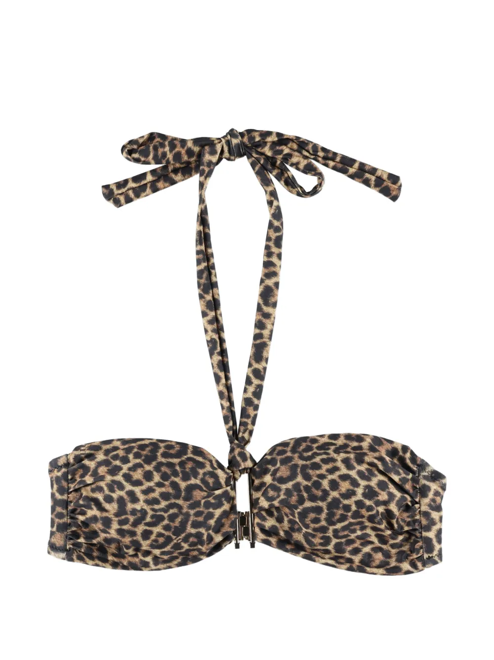 Matinée Lady leopard-print bikini top - Nude
