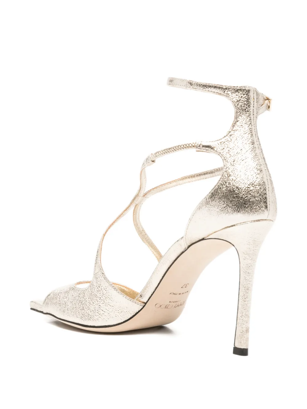 Jimmy Choo Azia glitter-effect sandals Goud