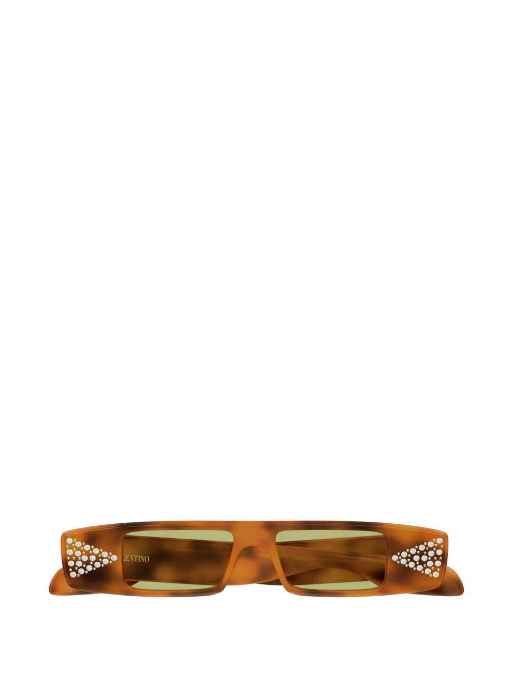 VALENTINO GARAVANI EYEWEAR rectangle-frame sunglasses - Marrone