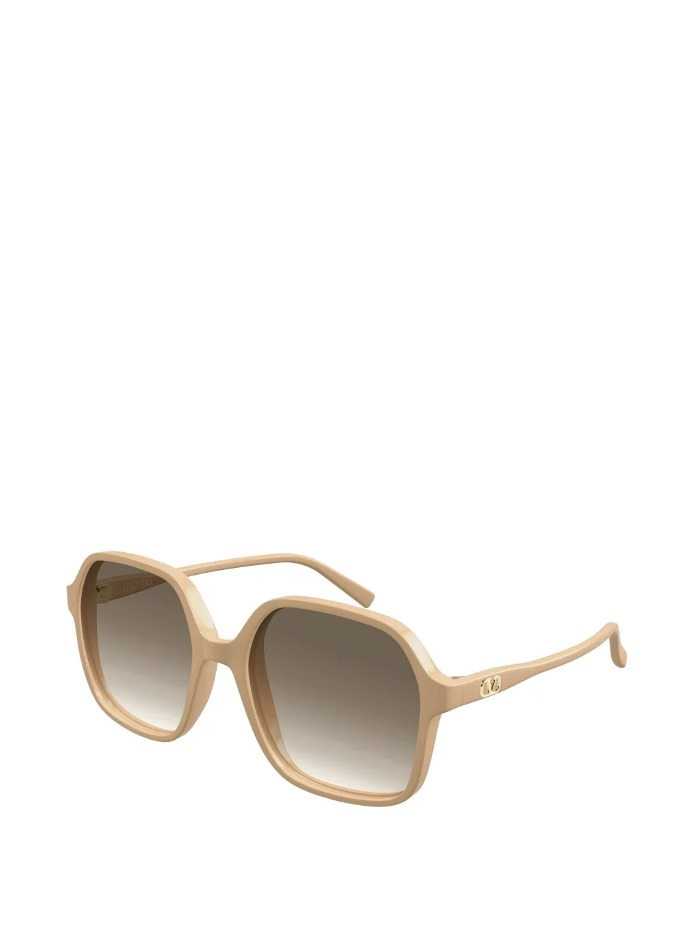 VALENTINO GARAVANI EYEWEAR Zonnebril met vierkant montuur Beige
