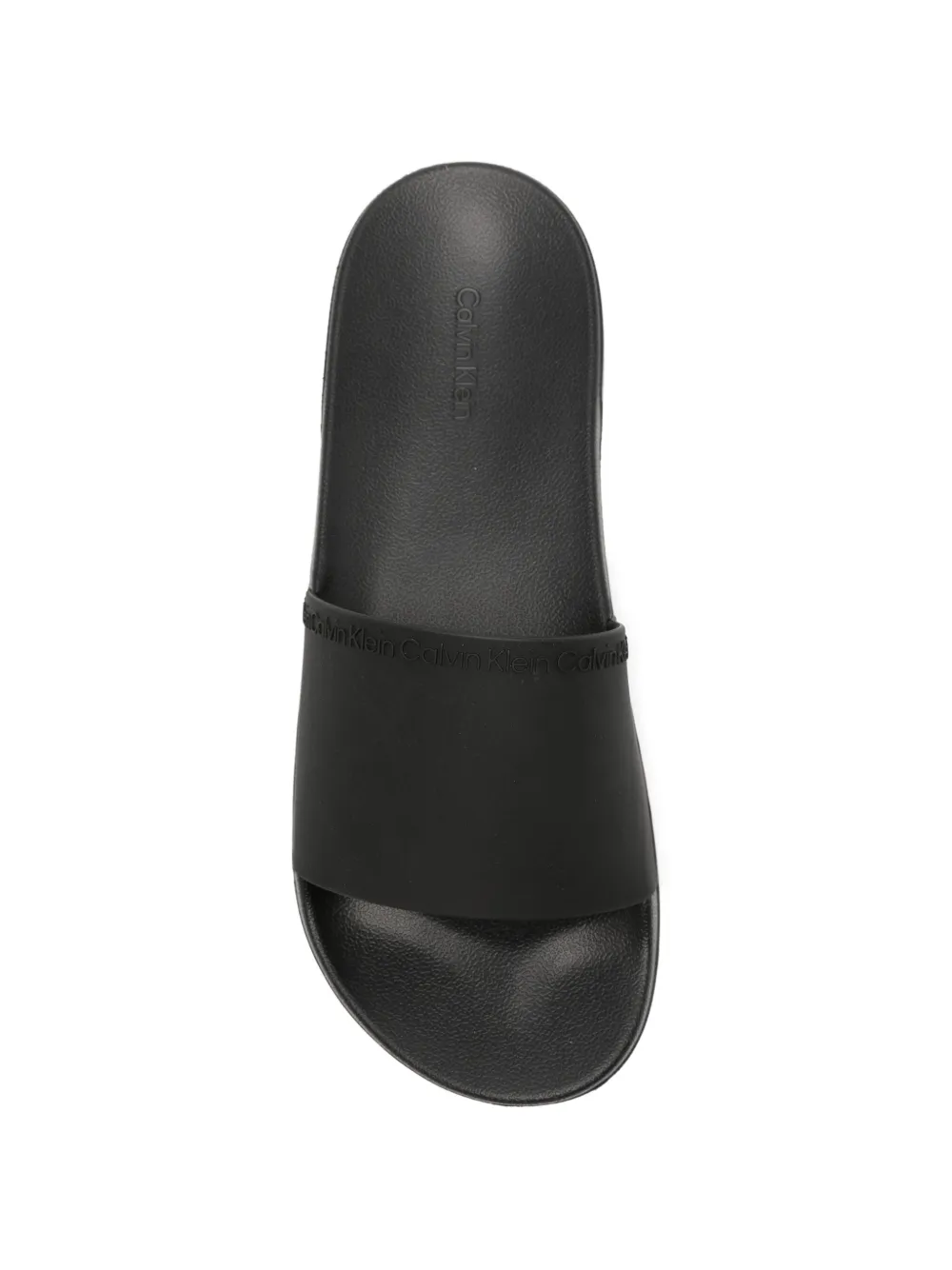 Calvin Klein Slippers met logodetail Zwart