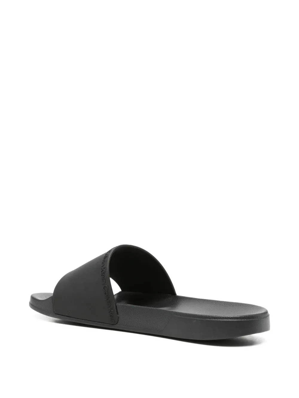 Calvin Klein Slippers met logodetail Zwart