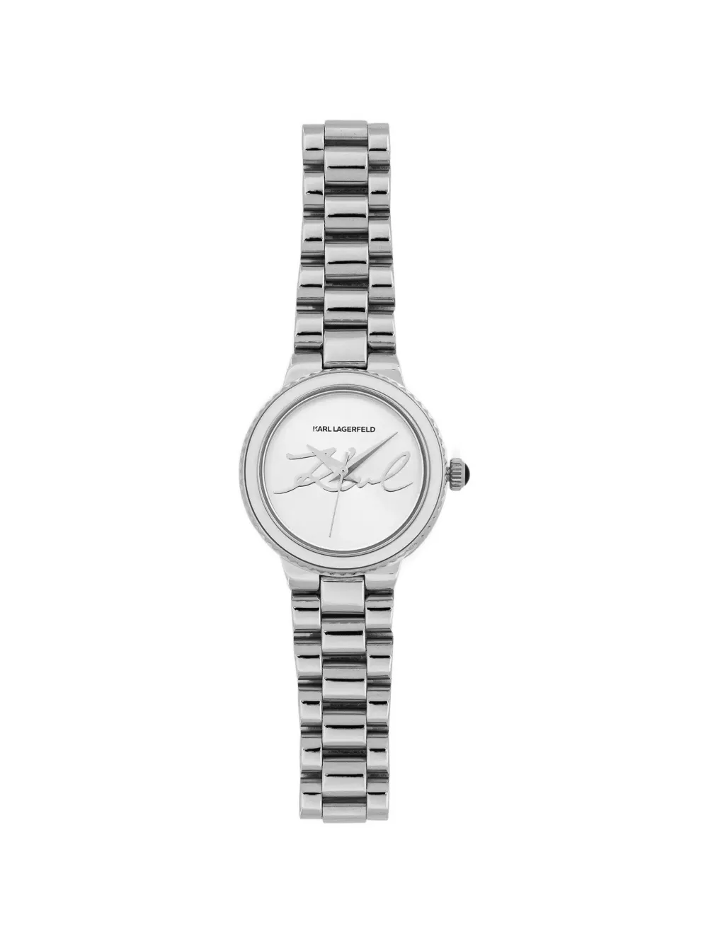 Karl Lagerfeld 28mm Karl-signature link-bracelet watch - Argento
