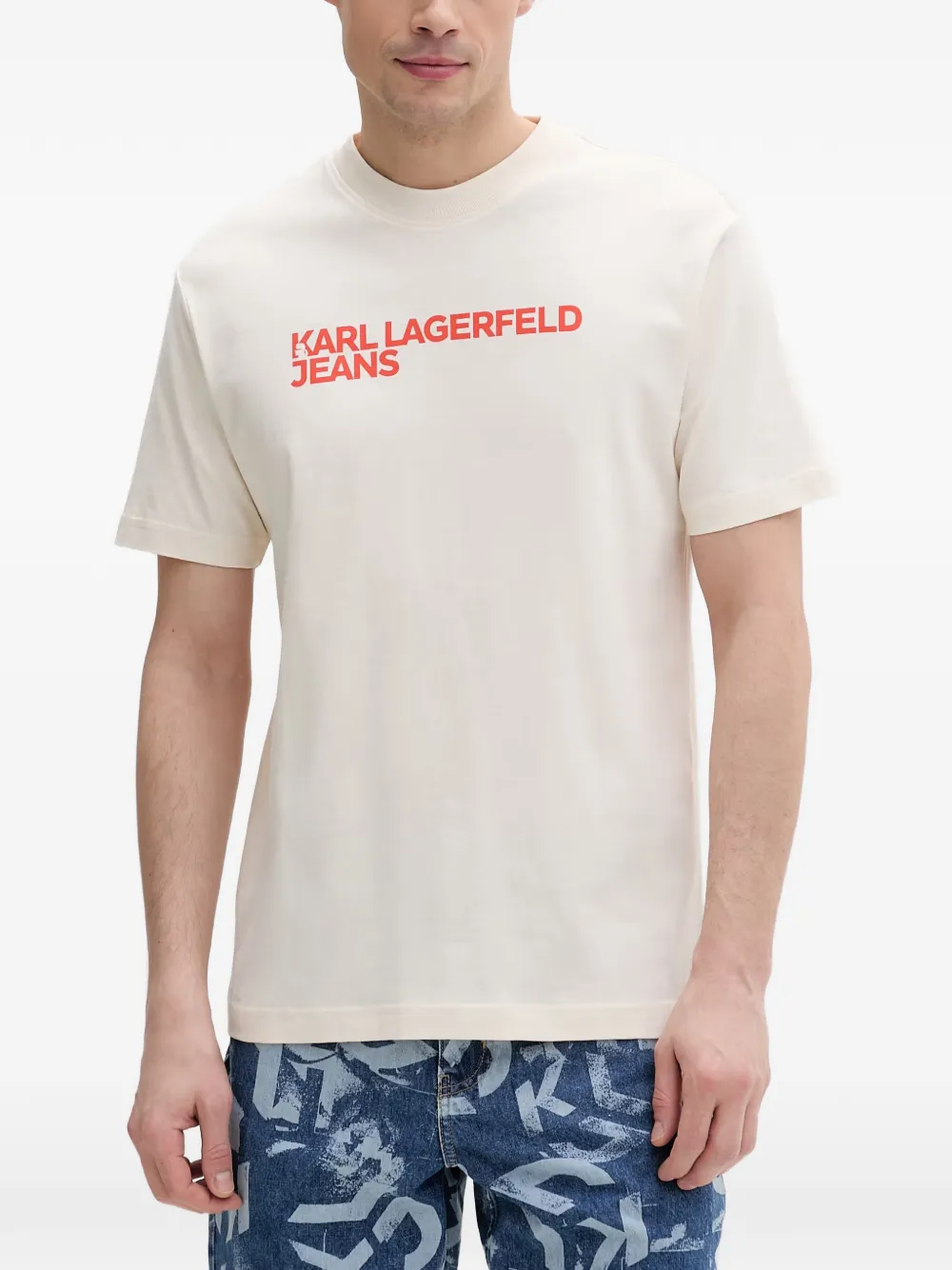 Karl Lagerfeld Jeans logo-print T-shirt - Toni neutri