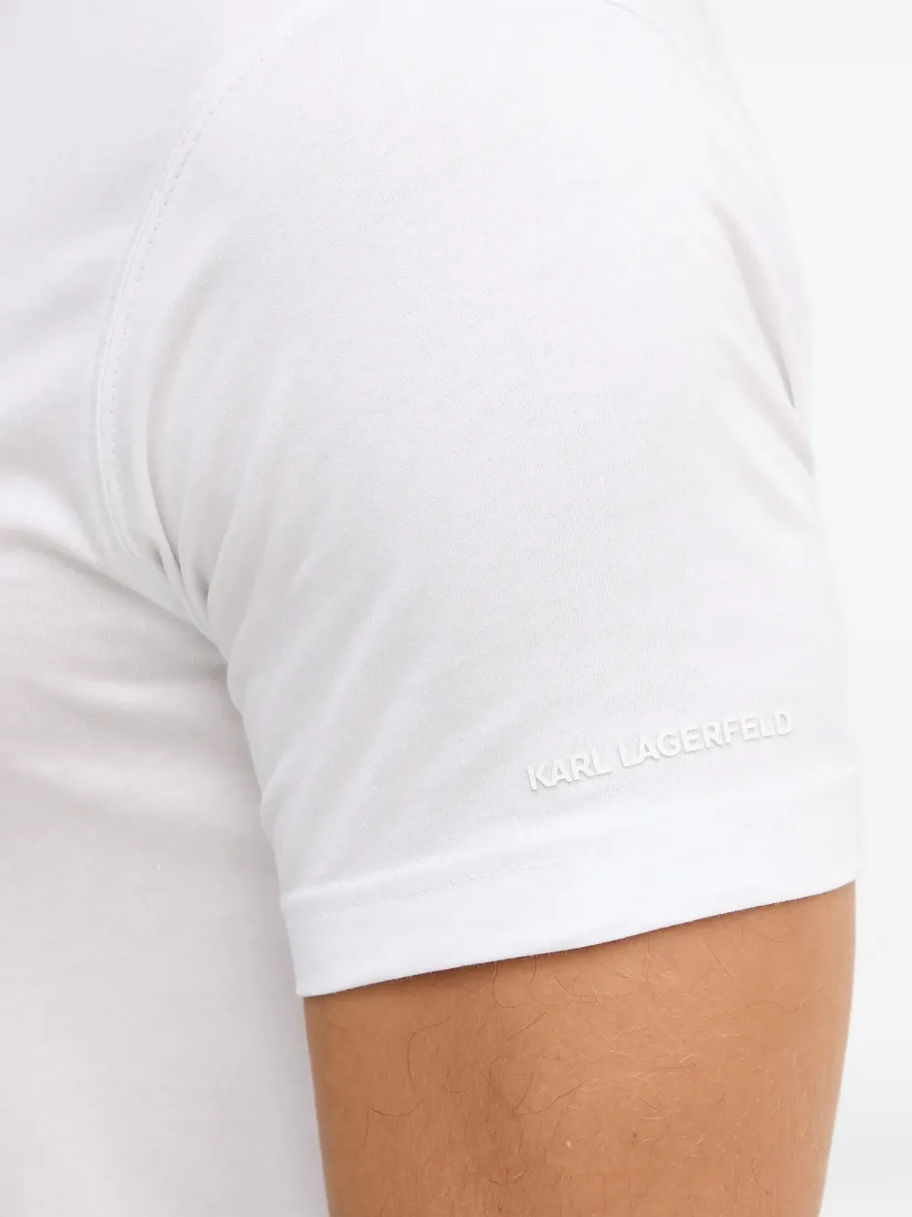 Karl Lagerfeld T-shirt met logoprint met ronde hals Wit