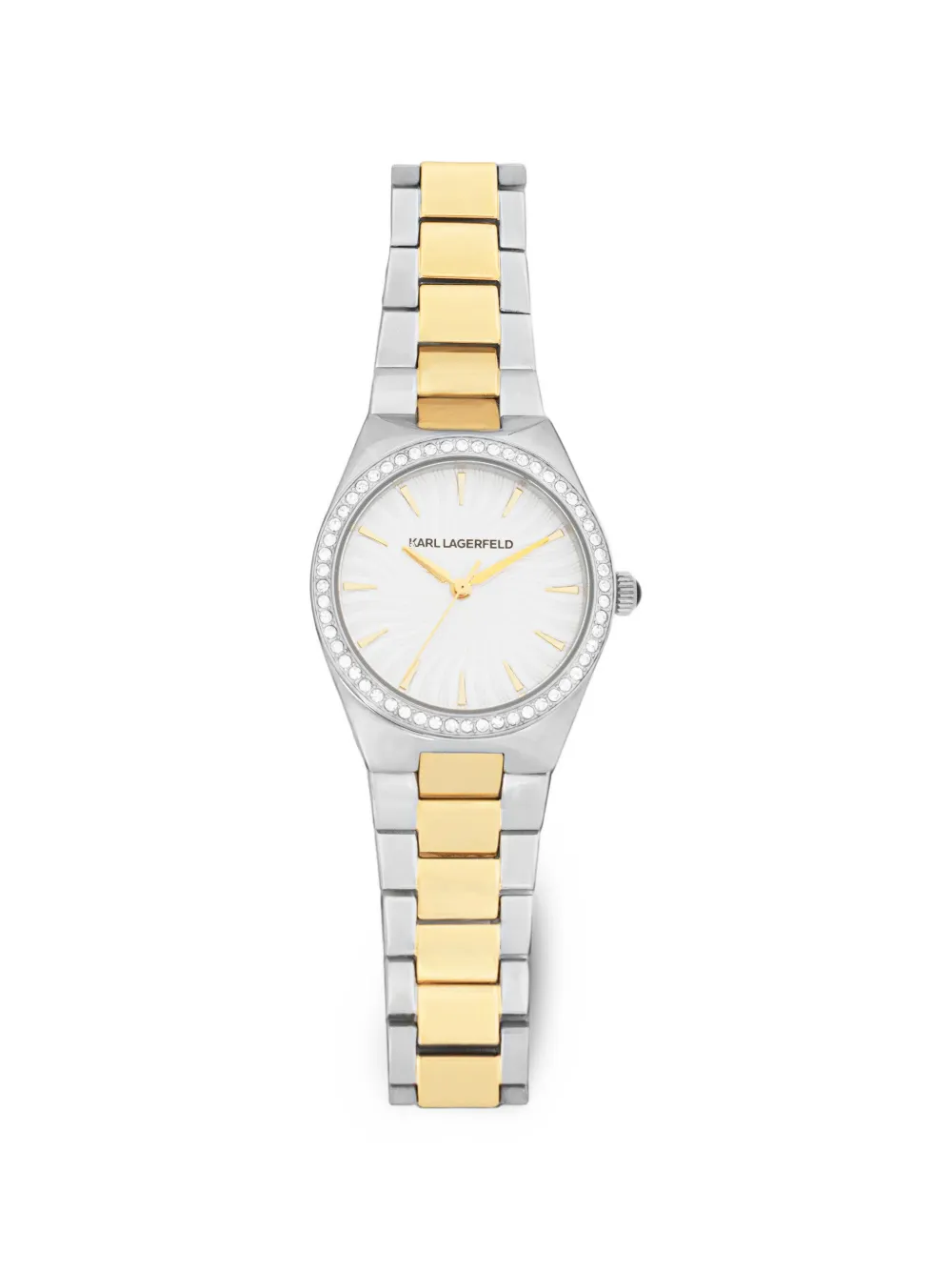 Karl Lagerfeld crystal-embellished bezel 28mm watch - Weiß