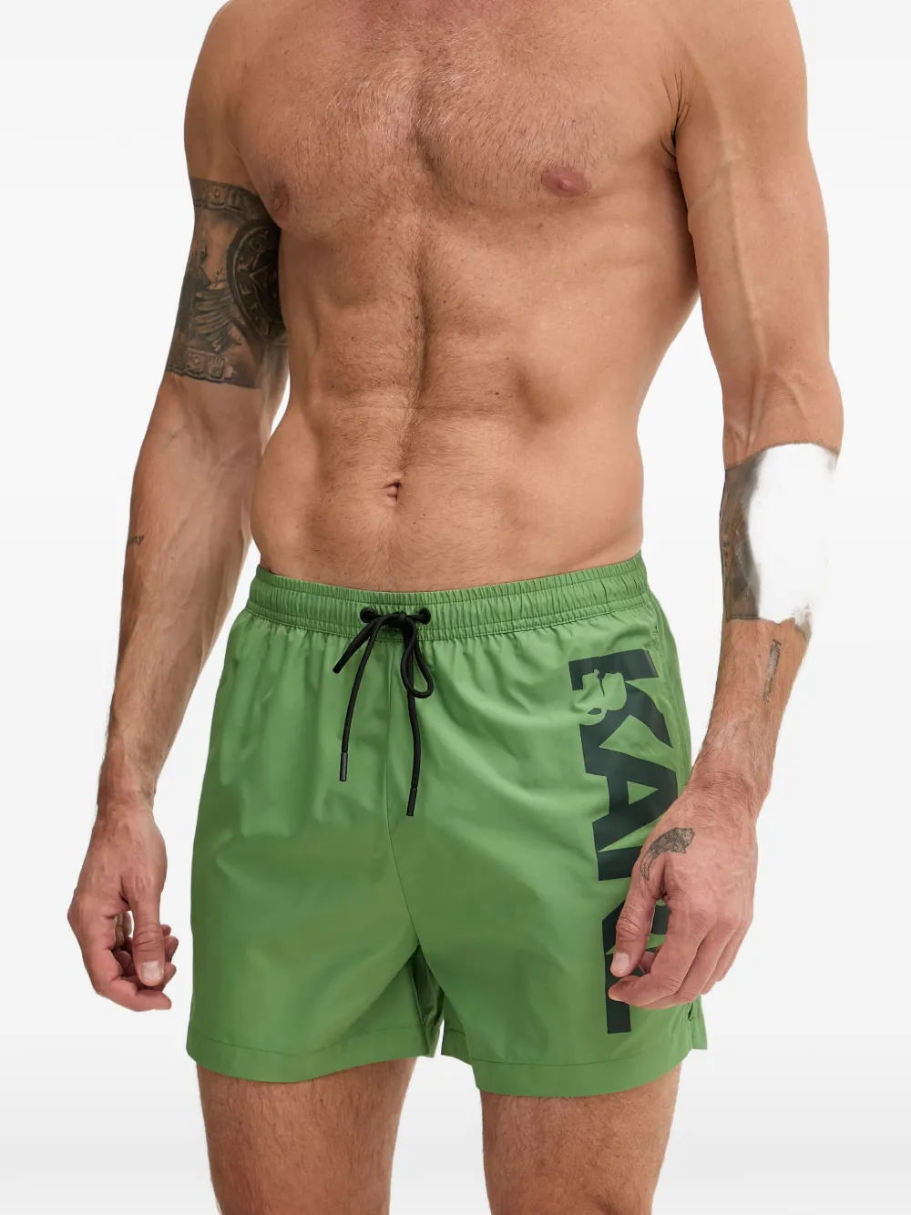 Karl Lagerfeld logo short boardshorts Groen