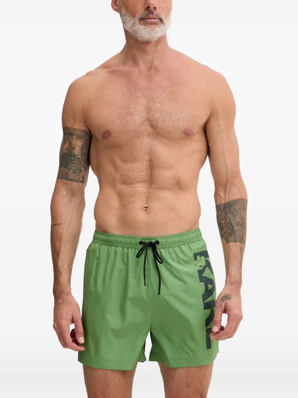 Karl Lagerfeld logo short boardshorts Groen