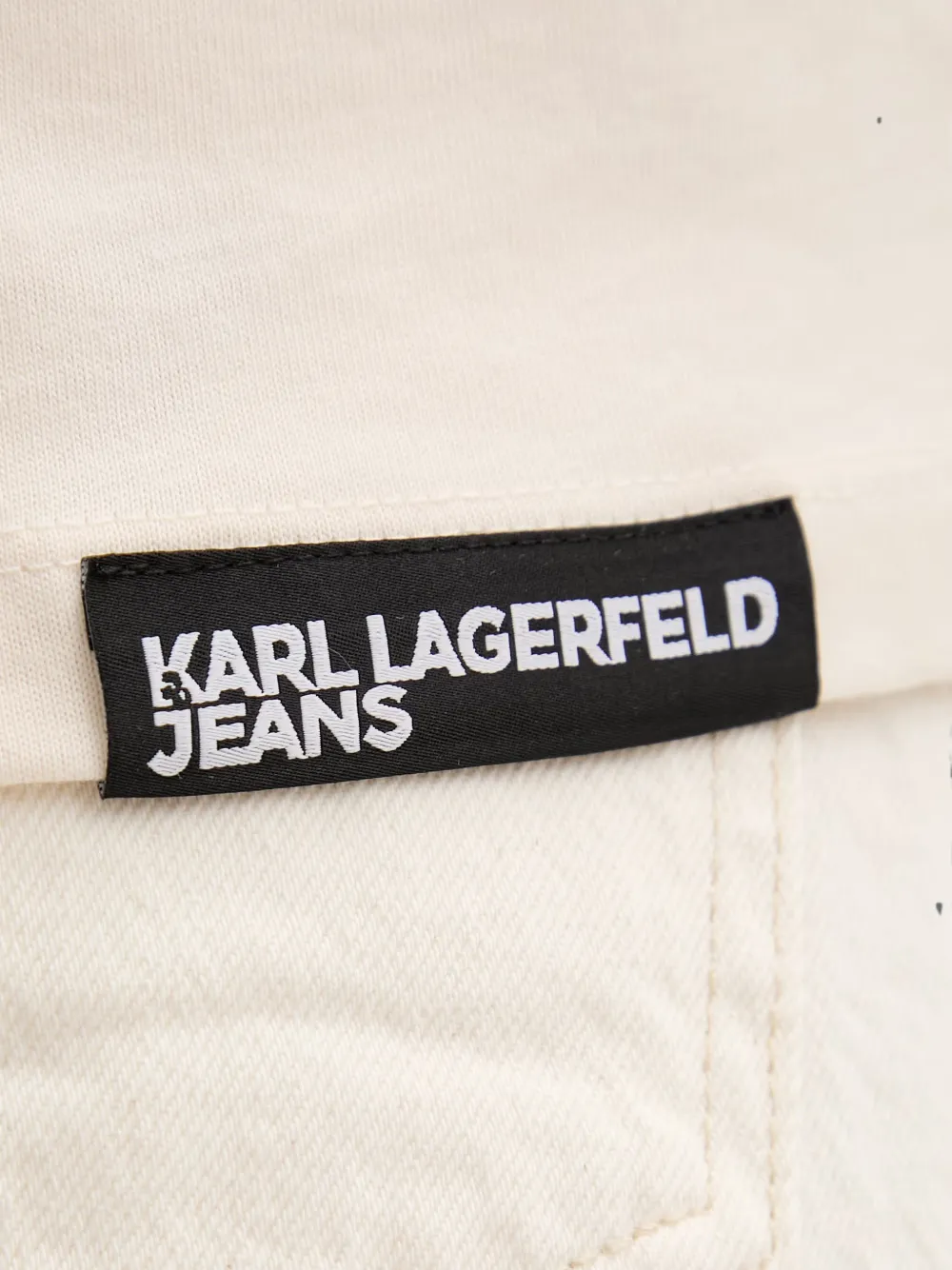 Karl Lagerfeld Jeans T-shirt met logoprint Beige