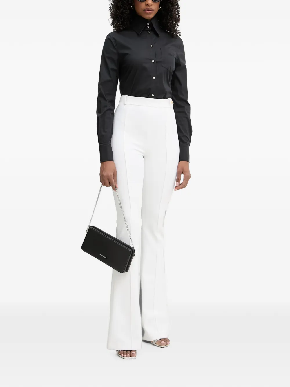 Karl Lagerfeld Blouse met geborduurd logo Zwart