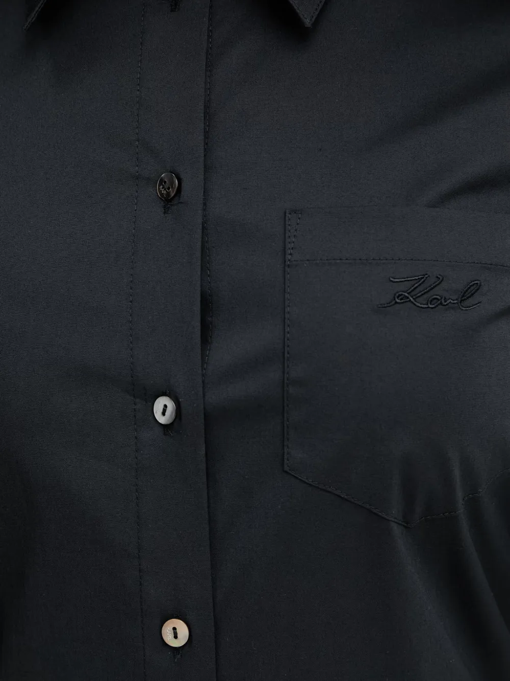 Karl Lagerfeld Blouse met geborduurd logo Zwart