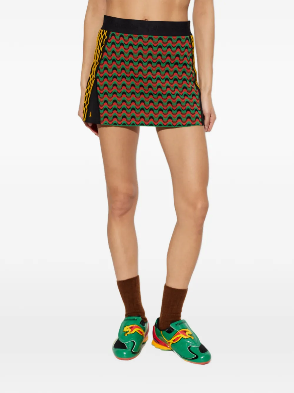 PUMA x Ahluwalia mini-rok met jacquard Groen