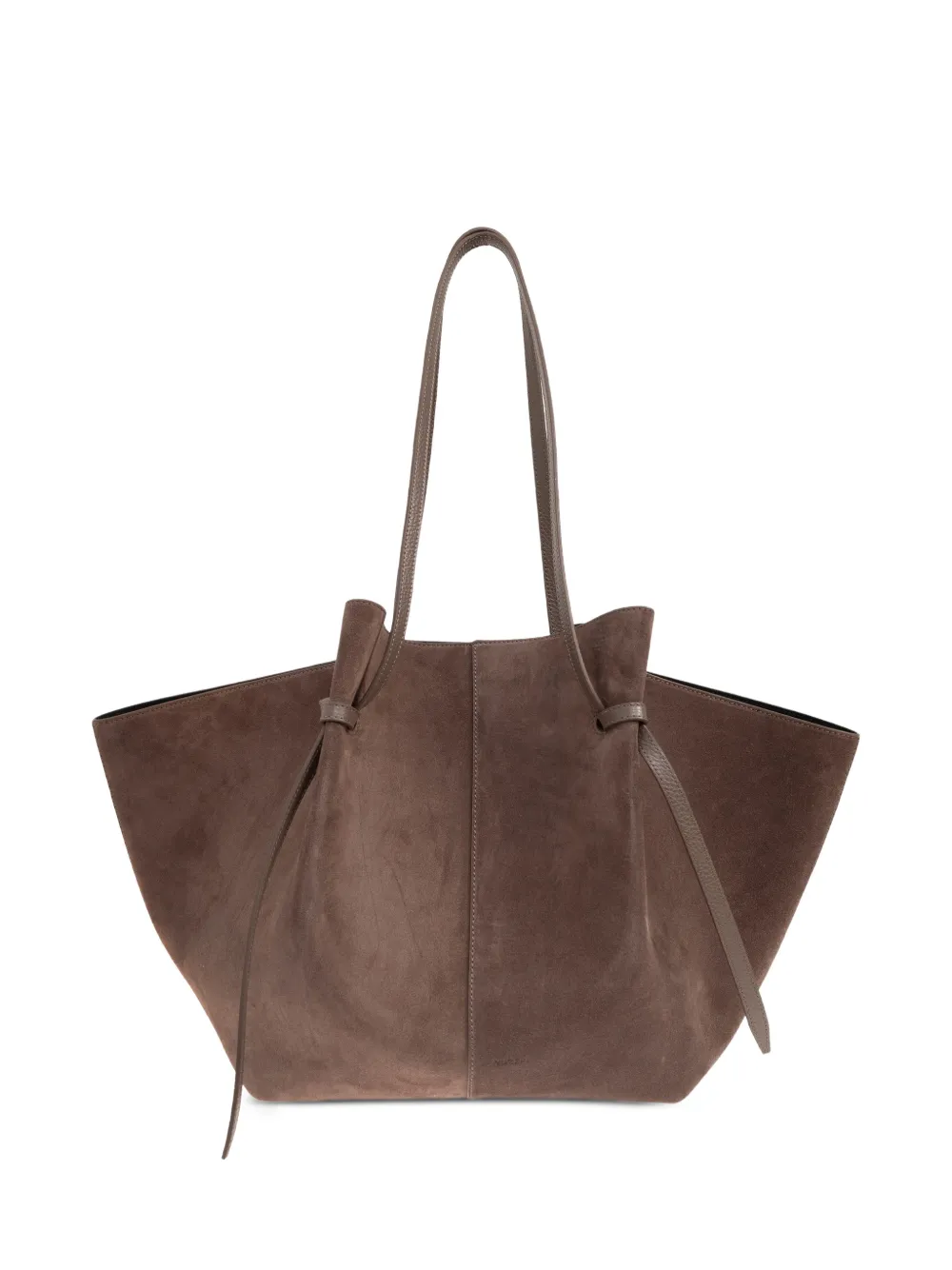 Yuzefi large Mochi leather shoulder bag - Marrone