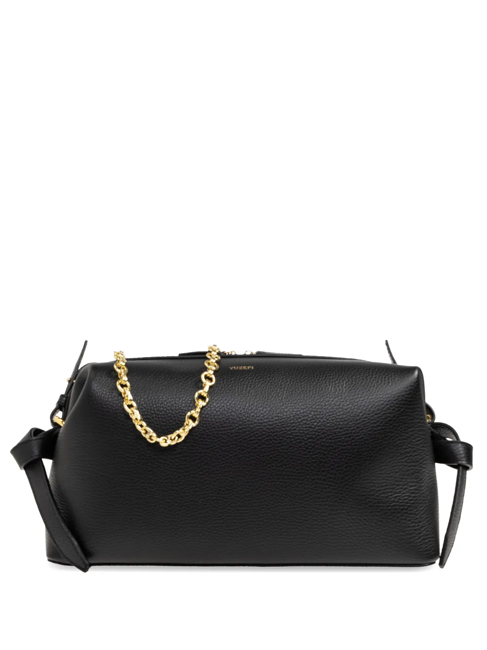 Yuzefi Brioche grained leather shoulder bag - Nero