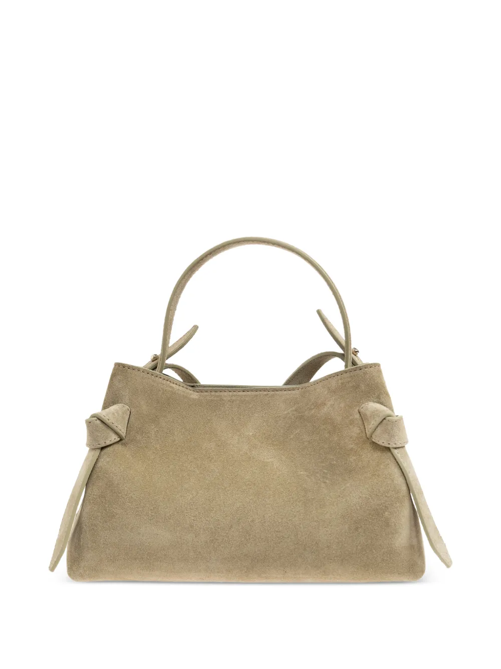 Yuzefi Mini Gyoza geknoopte suède shopper Groen