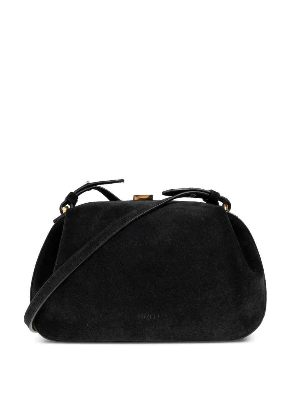 Yuzefi mini Oyster suede-finish chain-link tote bag - Nero