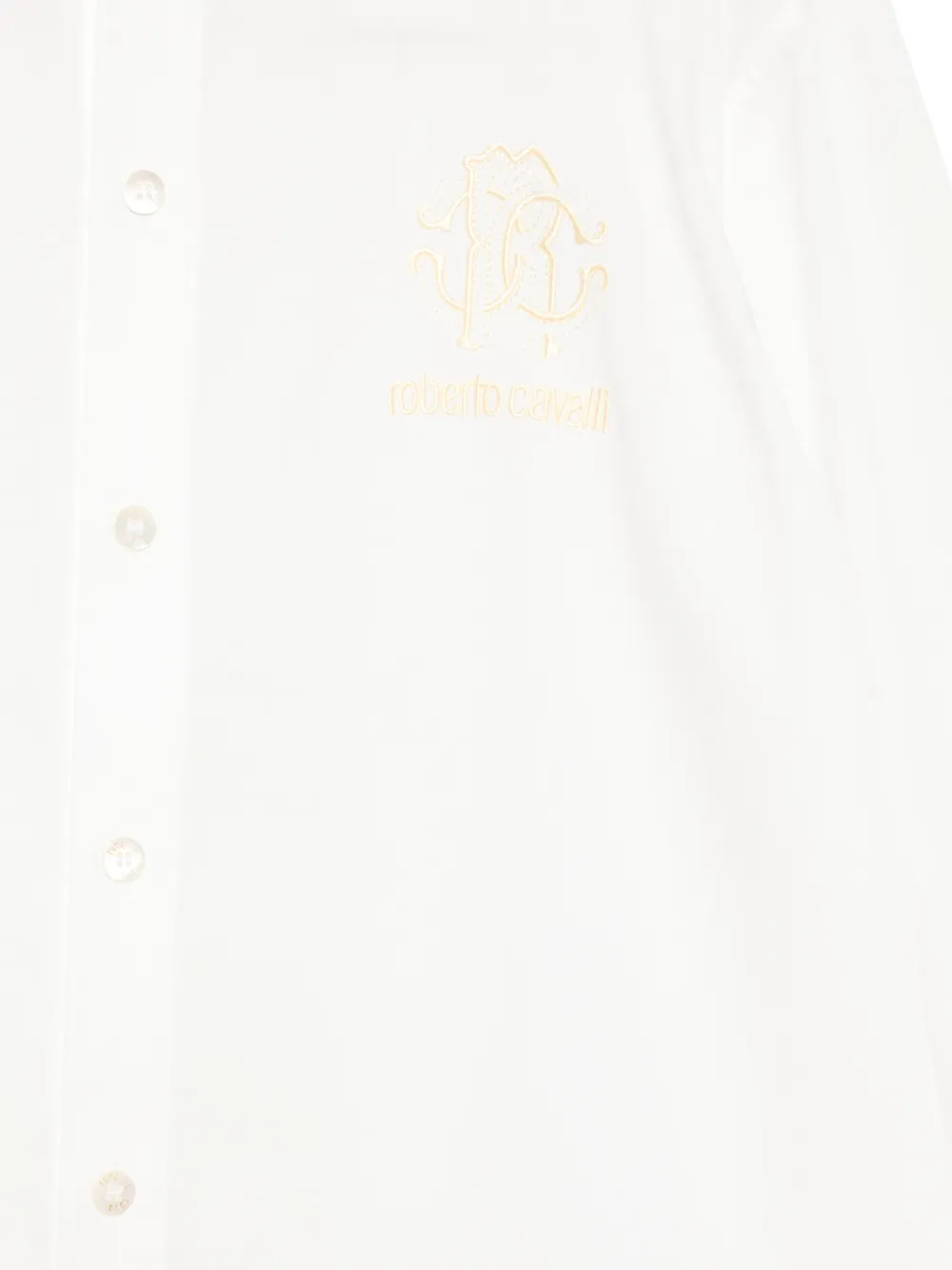 Roberto Cavalli Junior Shirt met geborduurd logo Wit