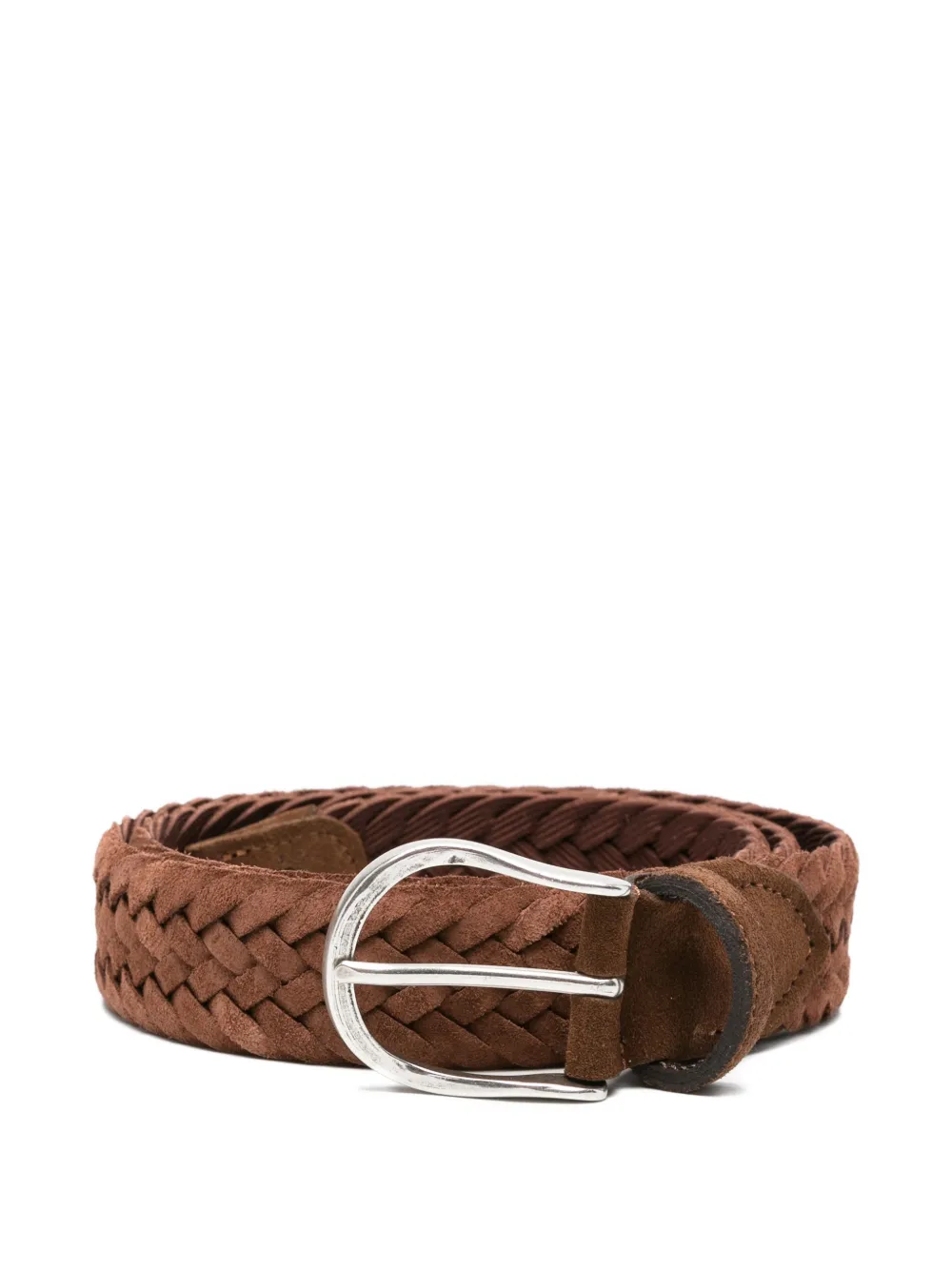 ERALDO braided suede belt - Marrone