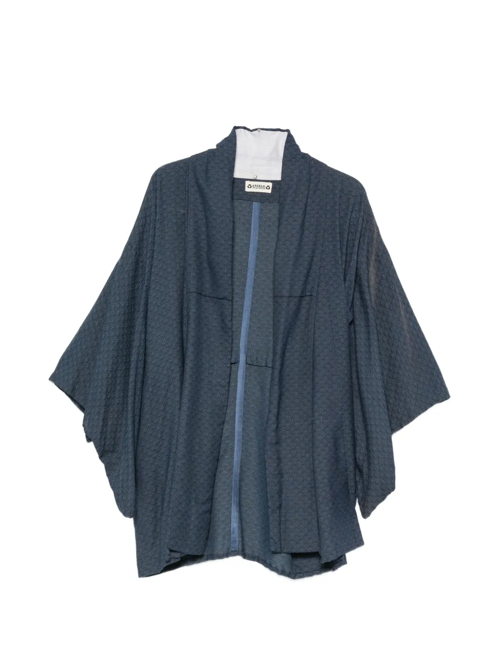 A.N.G.E.L.O. Vintage Upcycling patterned kimono - Blu