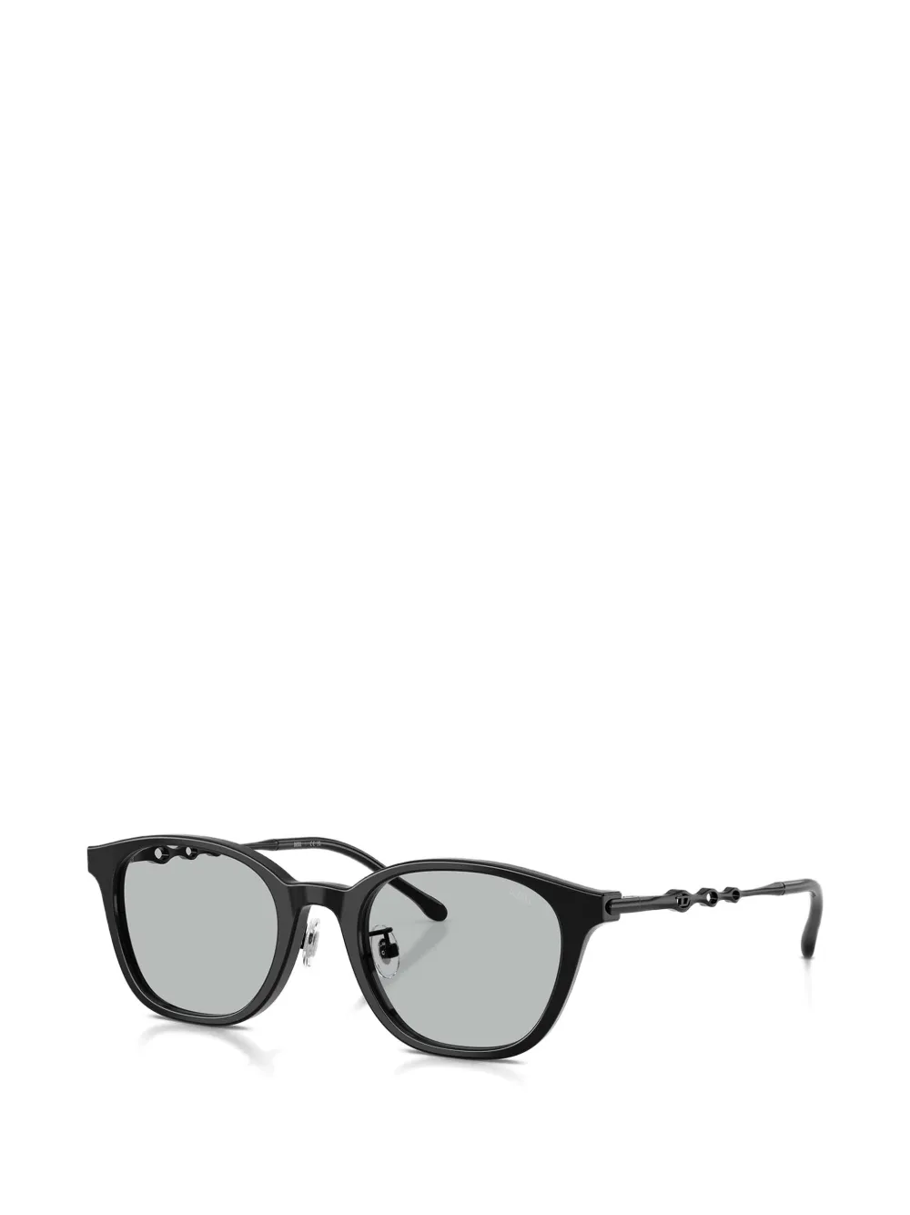 Diesel cut-out arm round-frame sunglasses - Nero