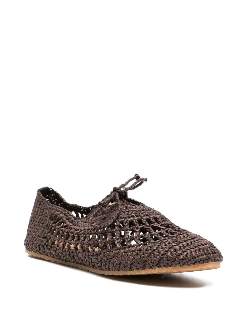 Superga Gehaakte veterschoenen Bruin