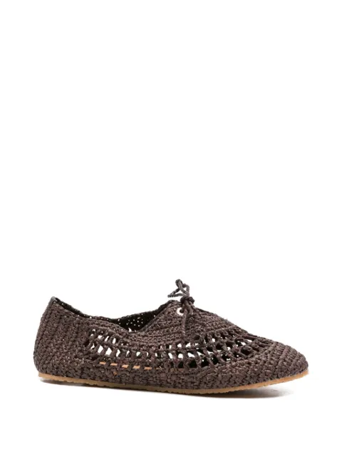 Superga crochet-knit lace-up shoes