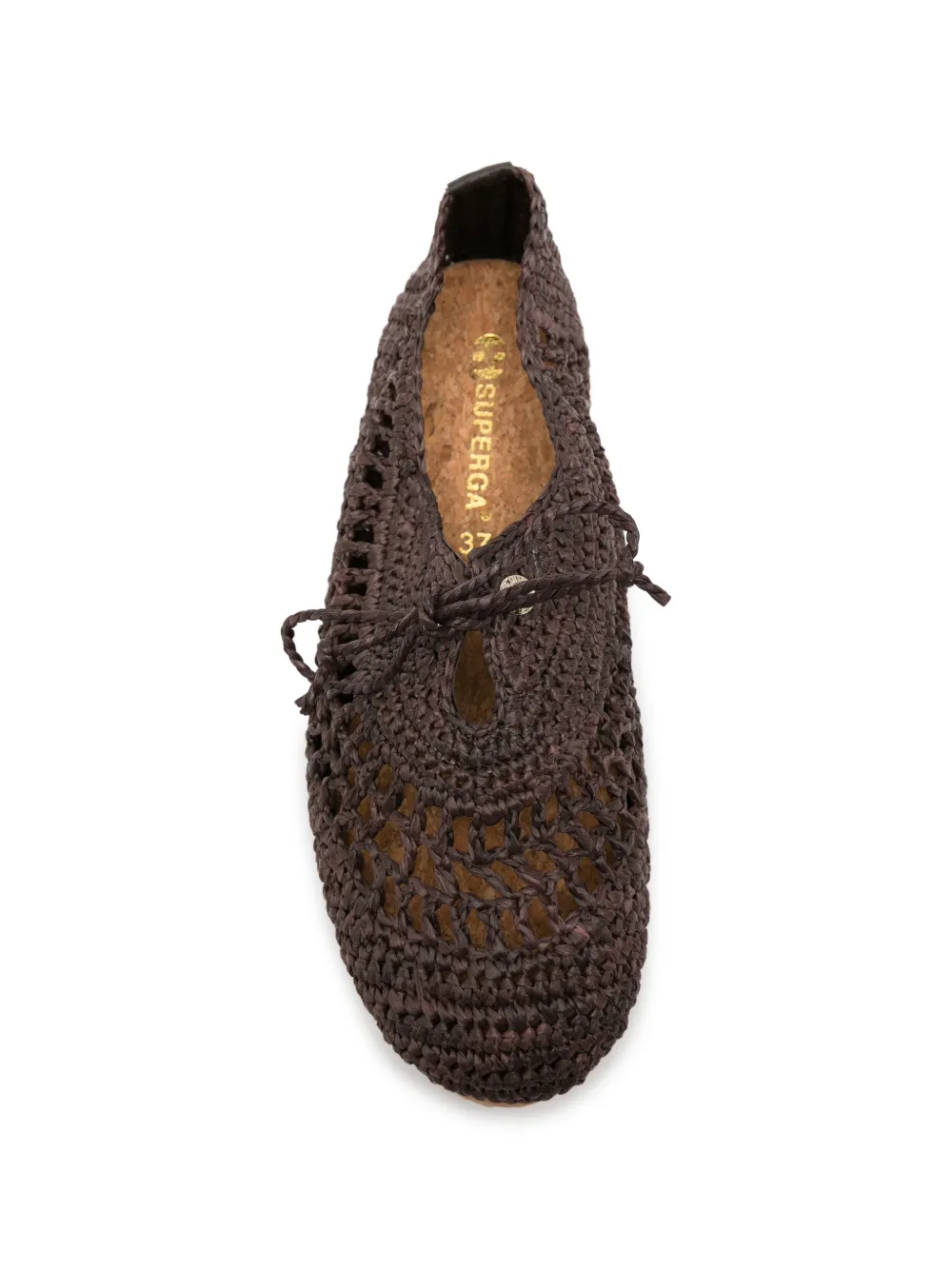 Superga Gehaakte veterschoenen Bruin