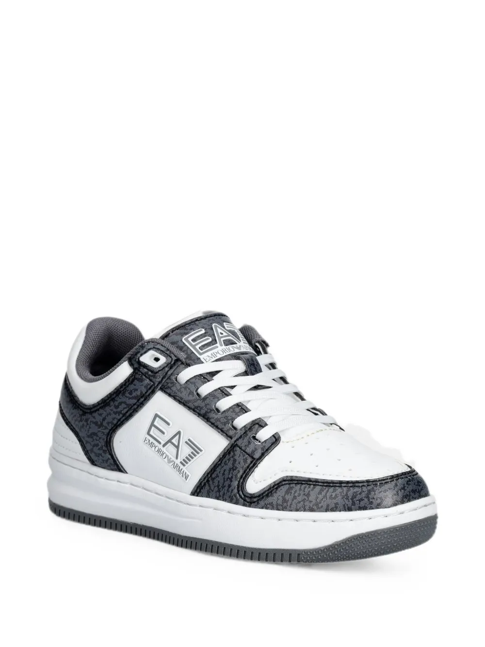 Ea7 Emporio Armani logo-print panelled sneakers Wit