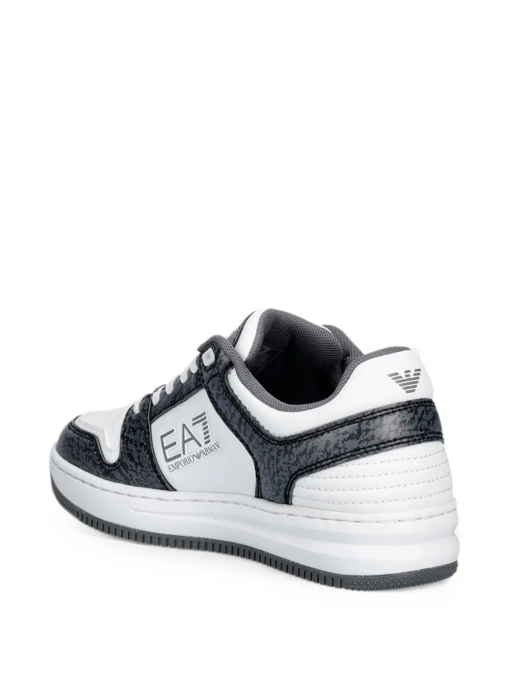 Ea7 Emporio Armani logo-print panelled sneakers Wit