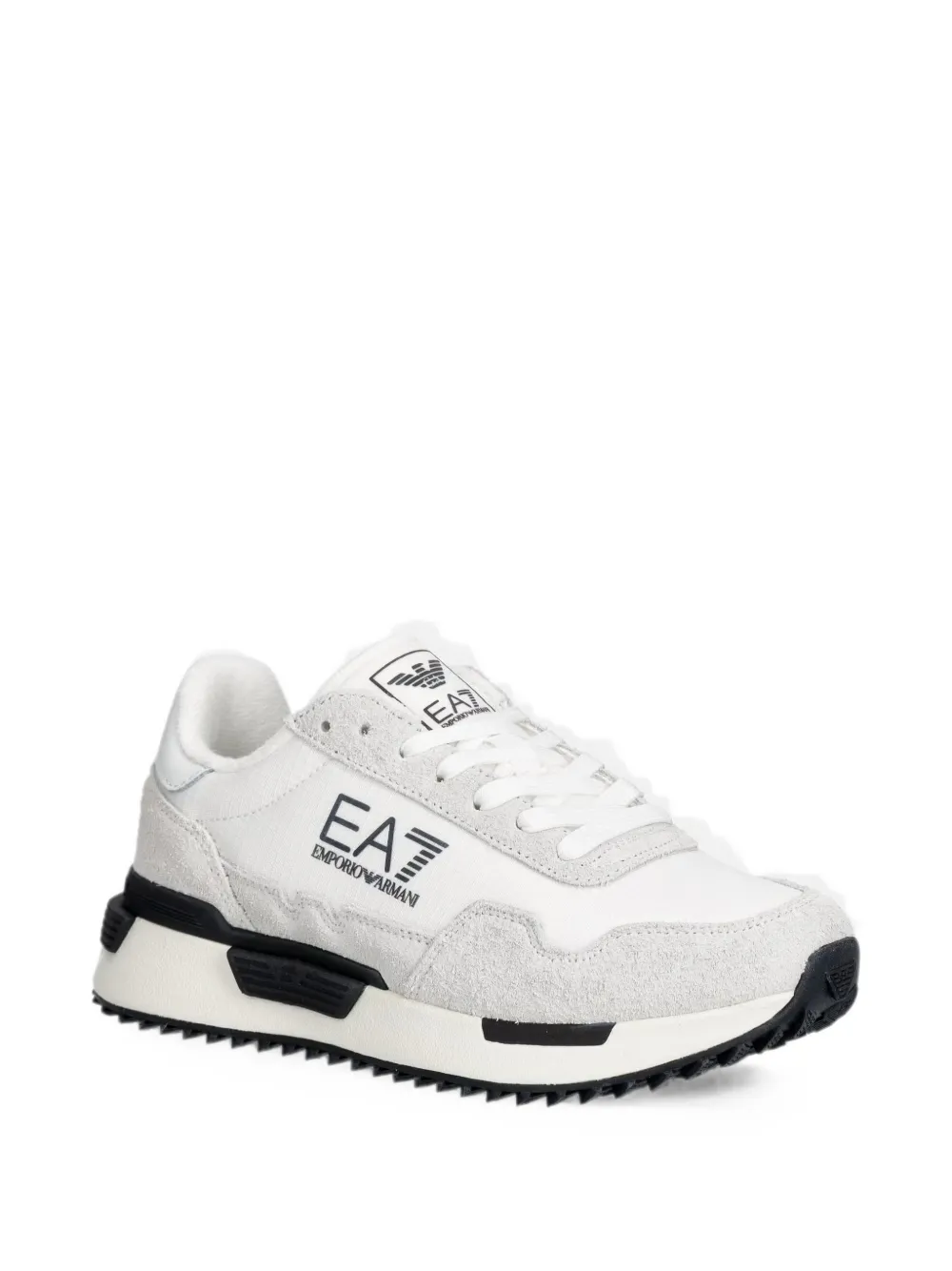 Ea7 Emporio Armani logo-print panelled sneakers Wit