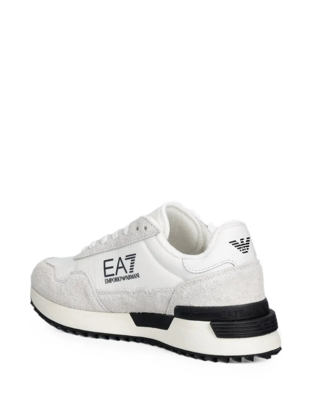 Ea7 Emporio Armani logo-print panelled sneakers Wit