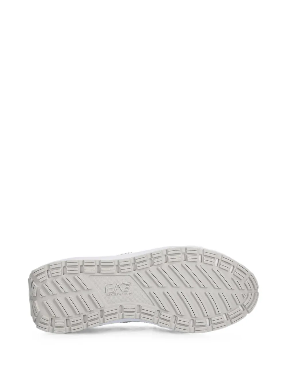 Ea7 Emporio Armani logo-patch panelled sneakers Beige