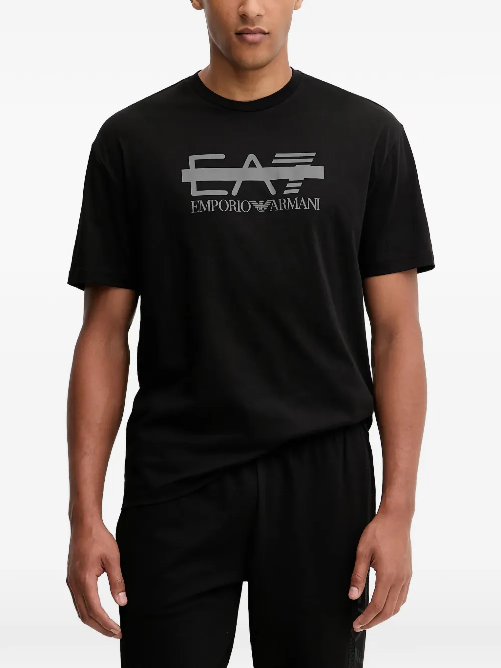 Ea7 Emporio Armani logo-print short-sleeve T-shirt - Nero
