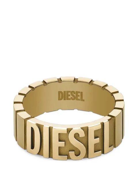 Diesel 골드 톤 스테인리스 스틸 링