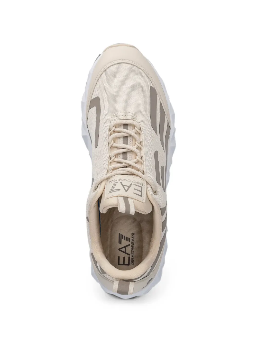 Ea7 Emporio Armani logo-print panelled sneakers Beige