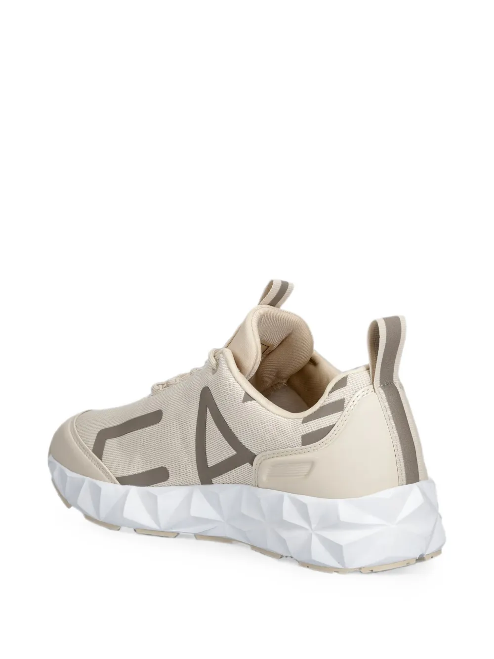 Ea7 Emporio Armani logo-print panelled sneakers Beige