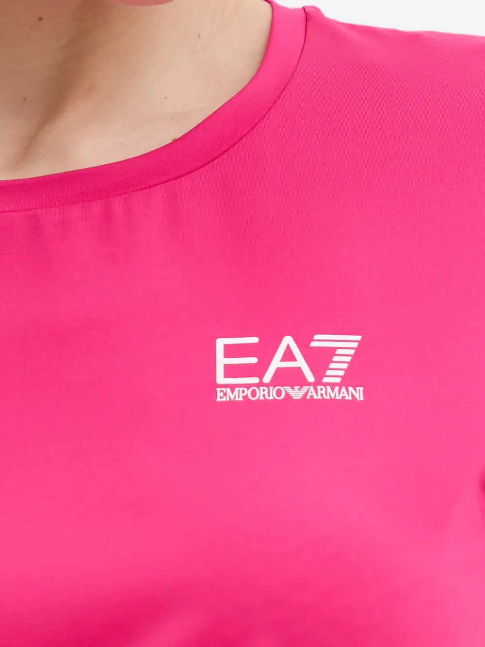 Ea7 Emporio Armani T-shirt met logoprint Roze