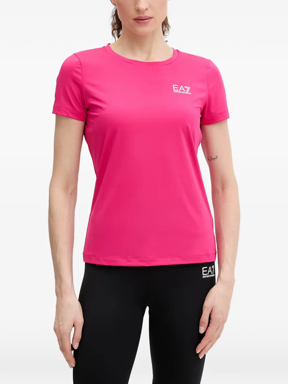 Ea7 Emporio Armani logo-print short-sleeve T-shirt - Rosa