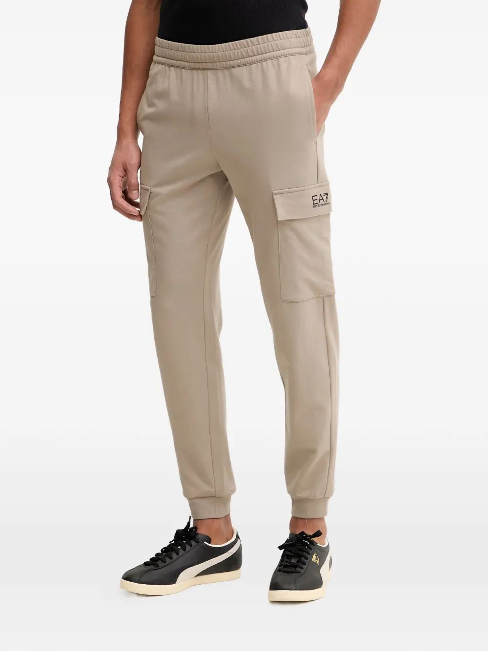 Ea7 Emporio Armani logo-print cargo pants - Nude
