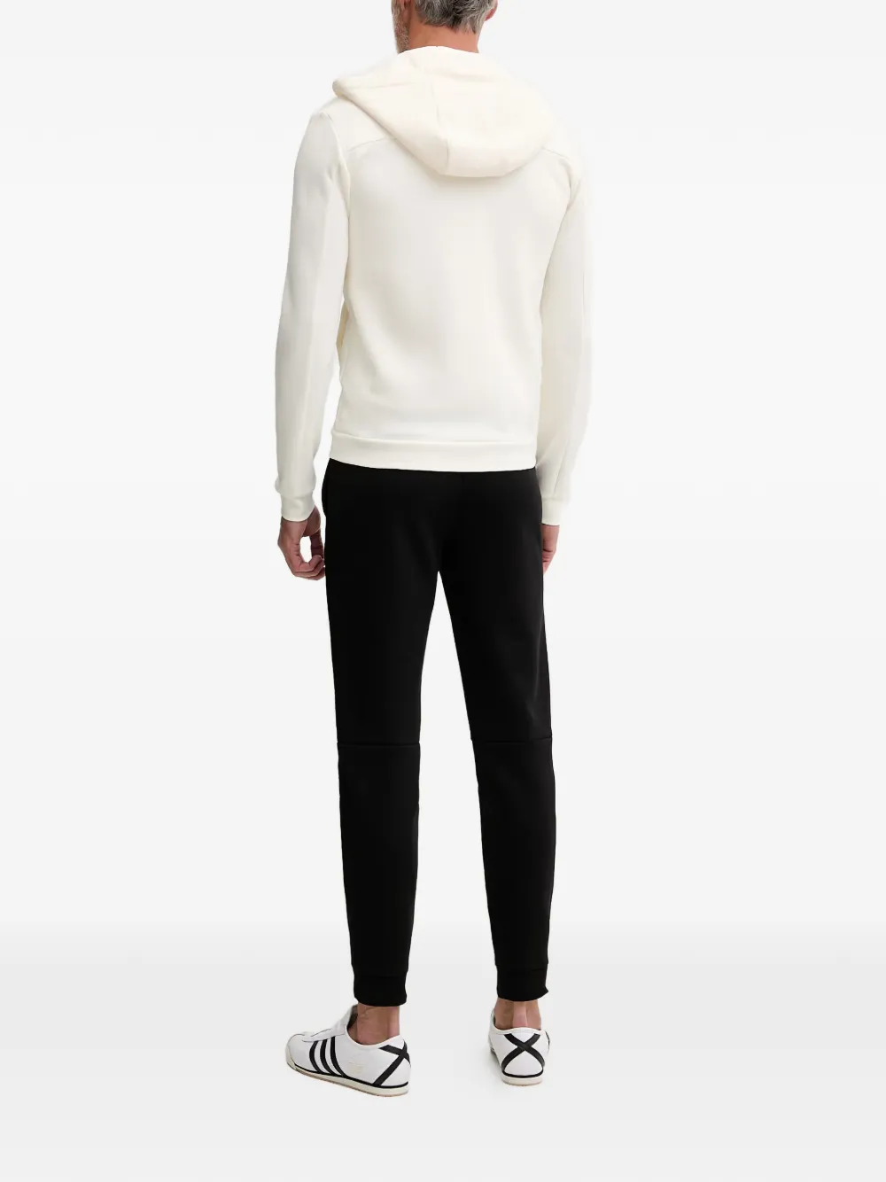 Ea7 Emporio Armani Hoodie met logoprint en rits Zwart